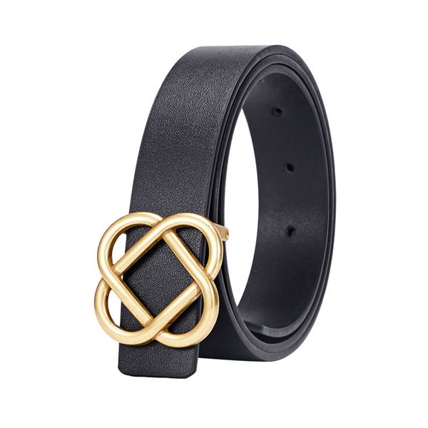 

Elegant Black Leather Waists Band with Buckle Closure, 2.8*100cm