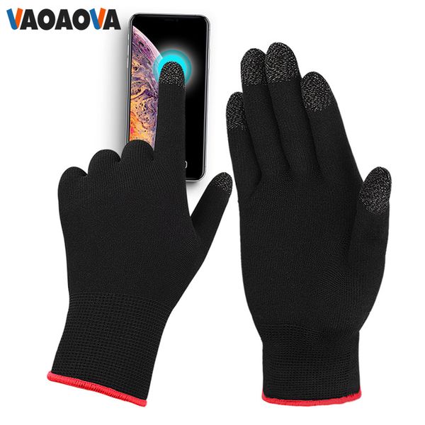 1Pair Winter Hand Cover Touch Screen Game Controller For PUBG Sweat Proof Non-Scratch Sensitive Mobile Thumb Sleeve Nylon Gloves