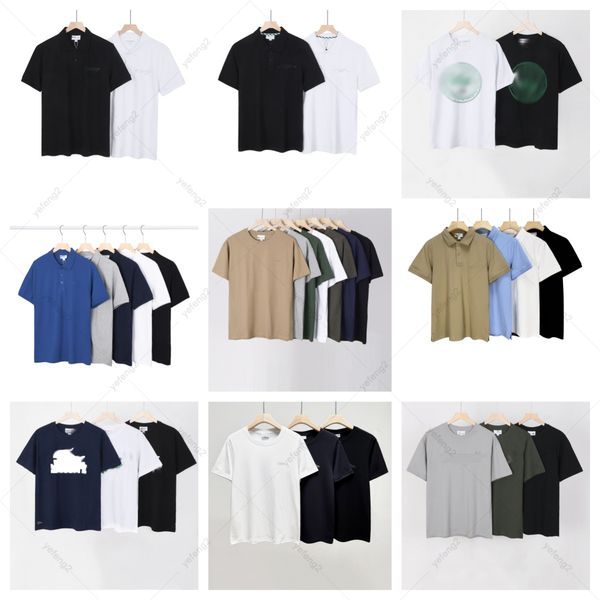 

mens designer t shirts polo crocodile fashion summer polo shirt crew neck top cotton shirt, White-2541