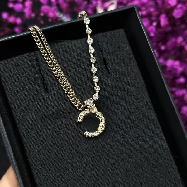 

Never Fade Gold Plated Fashion Brand Designer Stainless Steel Letter Choker Pendant Necklace Jewelry Accessories Gift Without