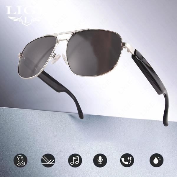 

Smart Bluetooth sunglasses UV400 for both men and women, audio glasses with open-ear speakers, music control, calls, voice assistant, suitable for iOS and Android