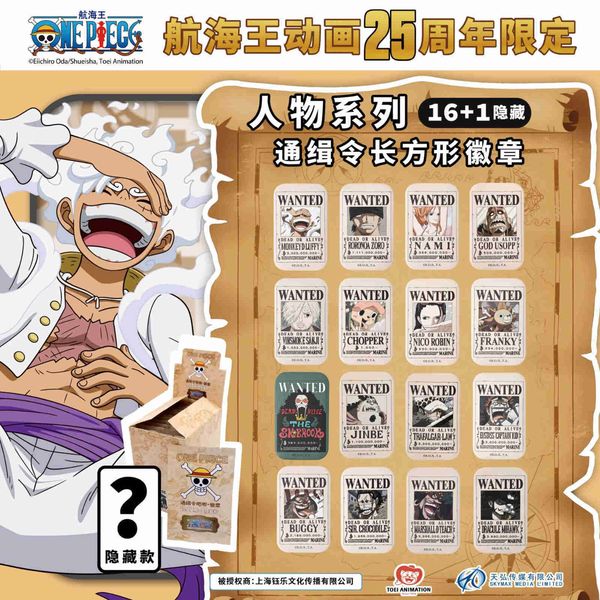 Anime Action Figure One figuras anime Piece 25Th Anniversary Wanted Notice Badge And Quicksand Standing Sign Blind Box - Full Series Collectible Figures Desig