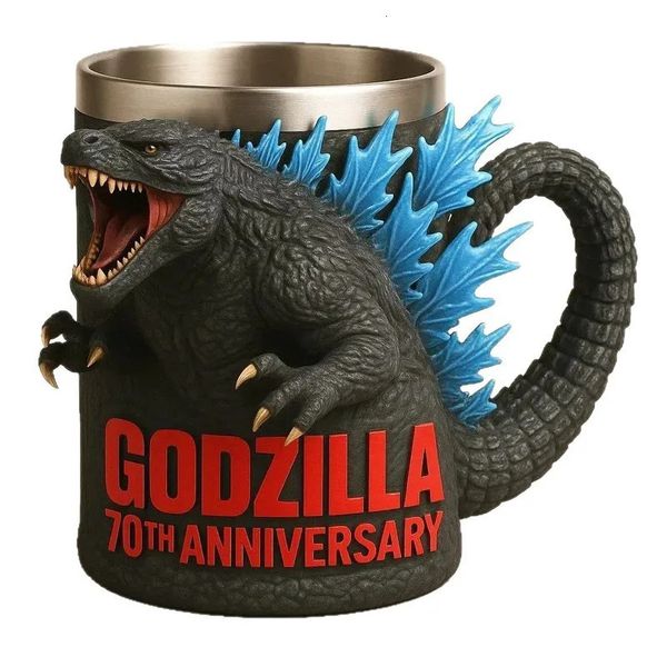 Lanjia Cm New Anniversary Dmug Godzilla Th Anniversary Resin Mug Decorative Gift B