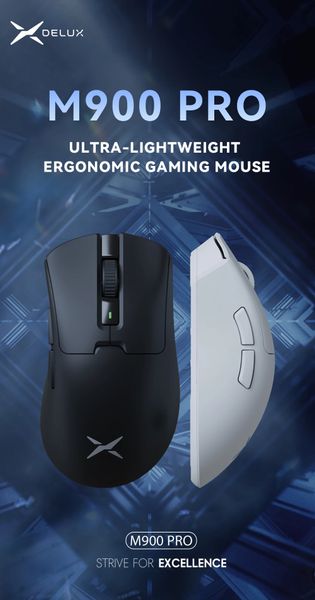 2.4G wirless mouse M900PRO Wireless Gaming Mouse Ergonomic 8K Polling Rate PAW3395 63g Magnetic RGB Charging Dock for Right Big Hand PC Gamer high speed top quality