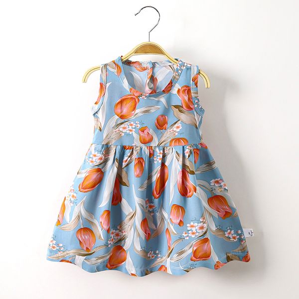XW262 Girls skirt summer medium-length literary children's stylish middle and large children girls middle school students casual knee-length skirt