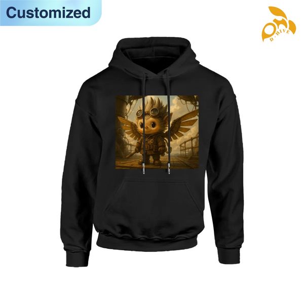 free shipping of customized Ladies' polyester cotton hooded pocket sweatshirt is suitable for 260GSM in the United States with exquisite patterns from US