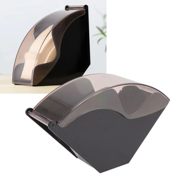 Coffee Filter Paper Storage Holder Hand Brewed Coffee Filter for V60 Fan Shaped Dustproof Box Cafe Filter Paper Dispenser Rack