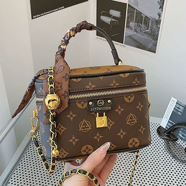 

Designer Bags 2025 Fashion Shoulder Bags Ladies Cosmetic Bags Crossbody Bags Luxury Handbags Handbags Textured Handbags Temperament Fashion Black Brown bag, #5