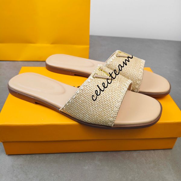 

New Designer Sandals Classics Old Flower Slides Brown Slippers Womans Sandals Letter Peep Toe Shoes Indoor Home Outdoor Women Shoe size 35-45, Black