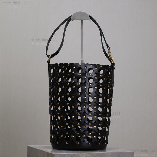 

99A High-Quality Shoulder Bag with Crossbody Design, Made of Imported Sheepskin, with Heart-Shaped Hollow Cut and Stitched Together, Heart-Shaped Hollow Bucket Bag, Two