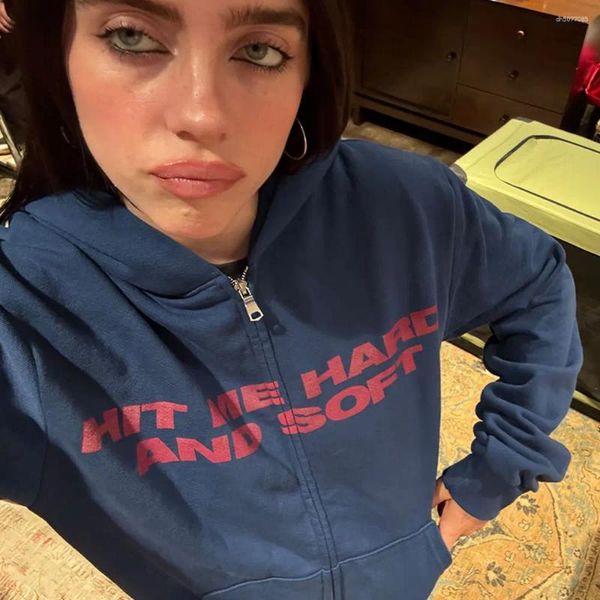 

Men' Hoodies Hit Me Hard And Soft 2025 Tour Zipper Fans Gift Men Women Clothing Pullovers Fashion Hip Hop Zip Up Sweatshirts Jackets, Blue
