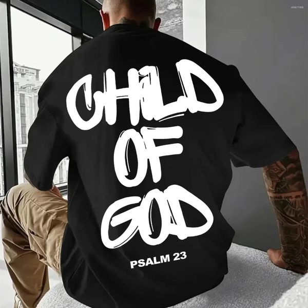 

Men's T Shirts 2025 Religious Comfort Psalm 23 Graphic Print Tee Shirt For Men Casual Short Sleeve T-Shirt Outdoor Activities, A1