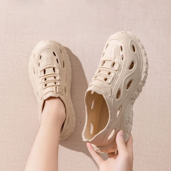 

antislip summer sandals for ladies breathable external punched eva shoes perfect for bathrooms, Black