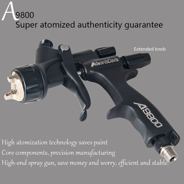 HVLP Automotive Paint Spray Gun, A9800, Spray Gun, High Atomization, Coating Paint, Water Based, HVLP, 1.3mm, High Atomization