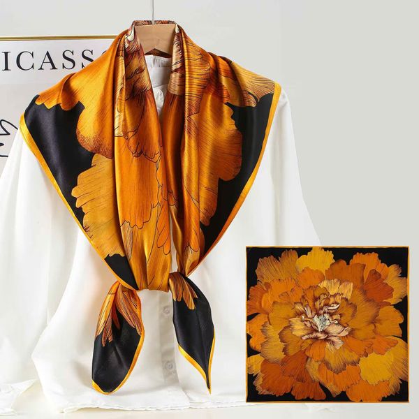 

Silk Suet 90*90 Pure Silk Scarf Wrap Long Silk Scarf New Style