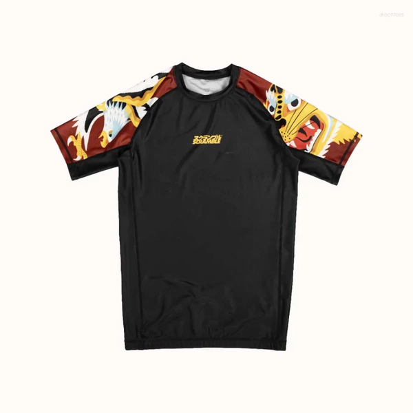 

Men' T Shirts 2025 3D Printed SCRAMBLE SUKUJAN SHORT SLEEVE RASH GUARD BLACK And Women' Quick-drying Breathable T-shirt, 3dtx6-1311