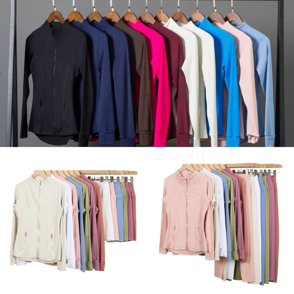 

Yoga jacket set Women Define Workout Sport Coat Fiess Sports Quick Dry Activewear Solid Golden Zip Up Sweatshirt Sportwear jump girl close skin take, B5