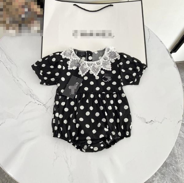 2025 Summer New Baby Wave Point Design Designer jumpsuit Full Moon Cute Climbing Clothes Western Outing Brand Hanfu Doll Clothes