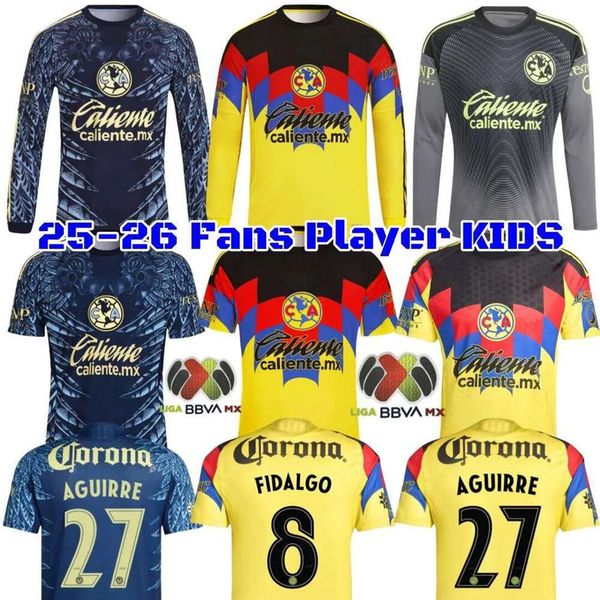 

25 26 Club America Soccer Jerseys Liga MX HENRY J.QUINONES D.VALDES 3RD A.ZENDEJAS FIDALGO 2023 HOME AWAY Third Maillot Fans Slim Player Version KIDS Football, Red
