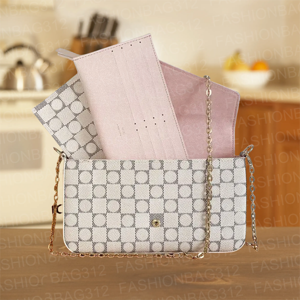 

3-piece chain bags designer bags luxury women's wallets credit card holders crossbody underarm bags, clutches messenger bags large-capacity tote bags, #6