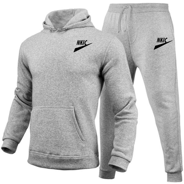 

Men's Sports Suits Fashion Brand Tracksuit Women Gray Hoodies Pants Two Pieces Sets Running Casual Sweatshirts Sweatpants Men's Clothing, Beige 1