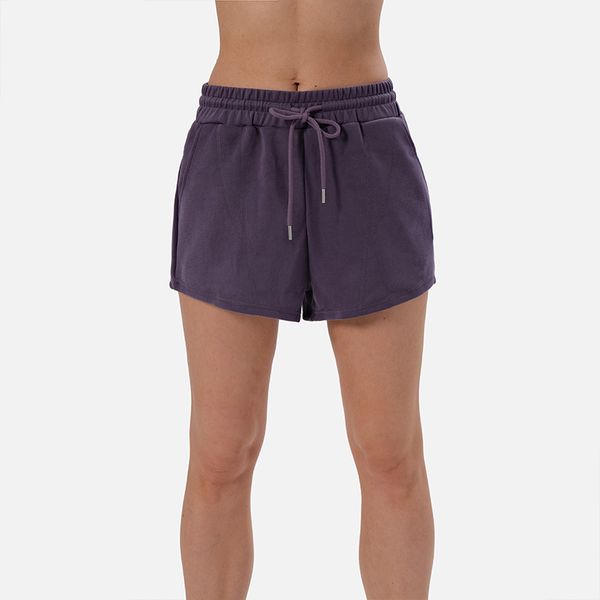 

Wearing yoga shorts in one pair, moisture wicking and sweat wicking, allowing for free switching between sports and leisure activities, Purple