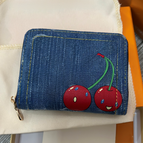 

Cherry Wallet Designer Multi-Function Credit Wallet Passport Holder Male And Female ID Card Protective Case 52, Style_1