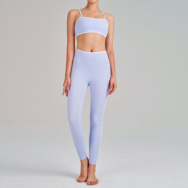 

Beautiful back sexy yoga set, comfortable and skin friendly, waist cinching and slimming sportswear, Brown