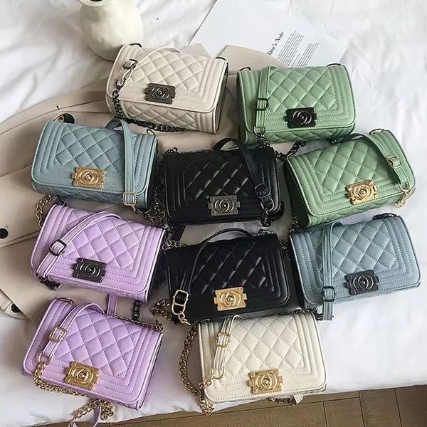 

Designer bag fashionable luxury calf leather flip shoulder bag handbag chain bag metal buckle versatile classic multi-color women's wallet 001, #25