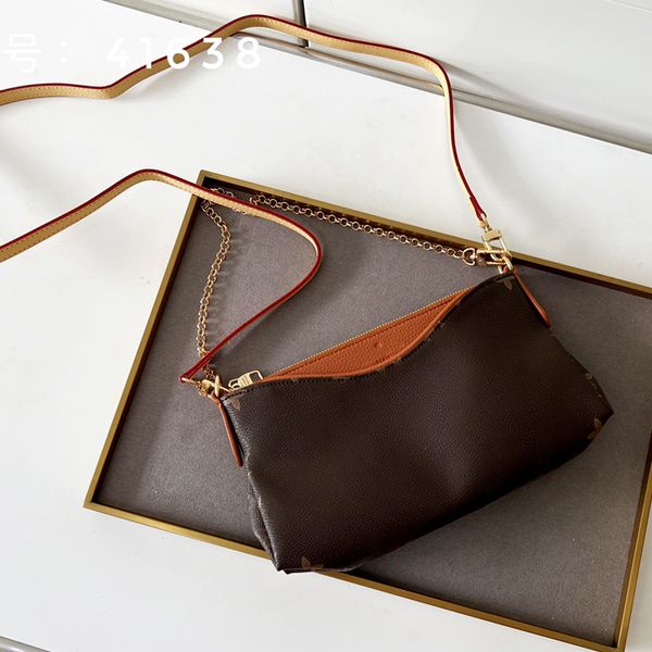 

Mirror Designer Mini Shoulder Crossbody Ladies Clutch Fashion Women Leather Small Handbag Brown Flower Zipper Wallet Gold Hardware Chain Bag, Lhs03