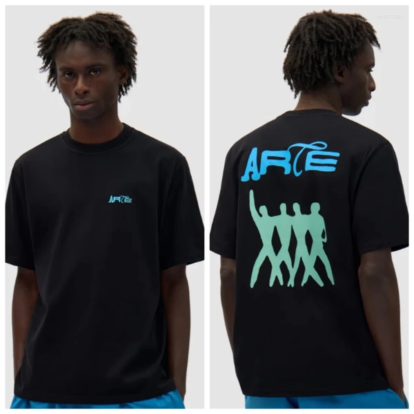 

Men's T Shirts Summer Trendy Brand ARTE Letter Printing Short-sleeved T-shirt And Women's Comfortable Casual Cotton Short Sleeves, A2