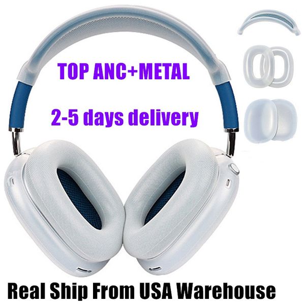 

USA Stock for air USB C pods max ANC Metal case airpodspro max 2 pro 2 3 4 Headband Headphone Accessories Transparent Waterproof Protective case