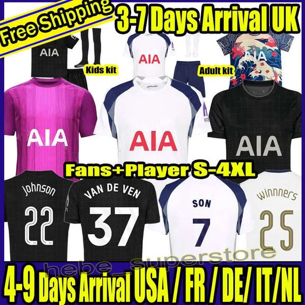 

S-4XL 24 25 26 Player Fans soccer jerseys SON ROMERO MADDISON HOJBJERG BERGWIJN KULUSEVSKI RICHARLISON BENTANCUR football shirts uniforms men kids retro 91 93 95, 25/26 kids-8