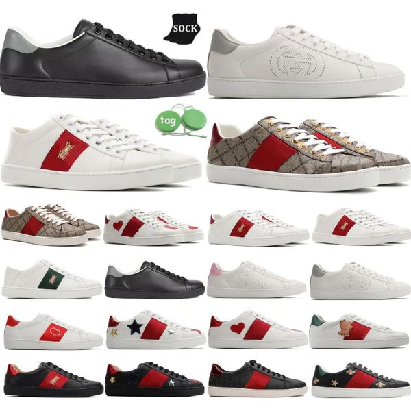 

Designer Shoes Leather Embroidered Black men Tiger Chaussures interlocking White Shoe Walking Casual Sports Flat Trainers running shoes, #2