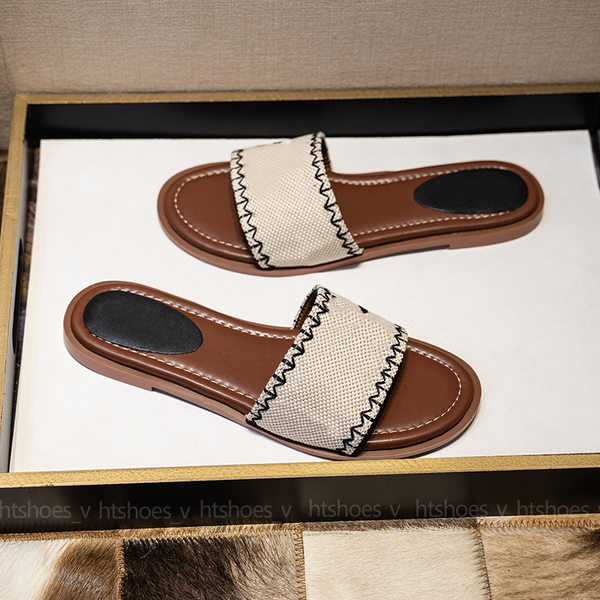 

2025 designer sandls Women's Elegant Leather Slides by Renowned Designers - Perfect Summer Footwear, Black