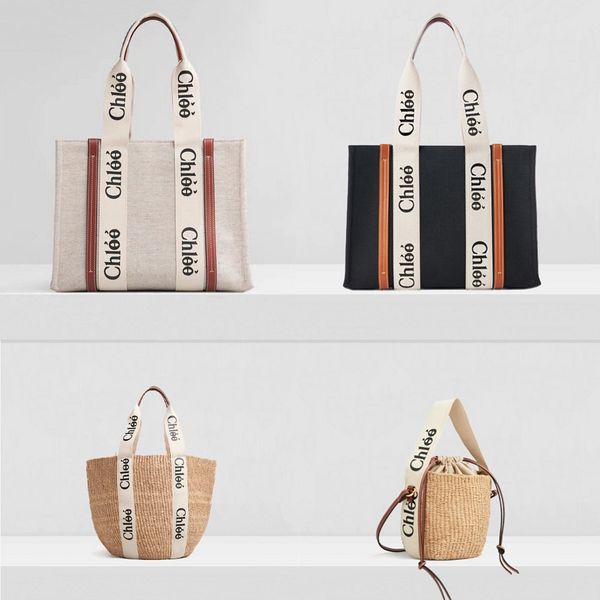 

Tote bag Designer Bag Fashion Handbag Luxury Woven Bag High Quality Canvas Bag Large Capacity Shopping Bag Classic Women's Shoulder Bag Beach Bag, #2 37cm