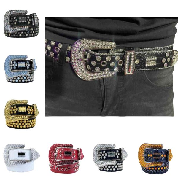 

bb belt Designer Bb Belt Simon b.b.Simon designer belt Luxury belts for popular designer men genuine leather wide bb belt special needle buckle bule pink diamon, 2#