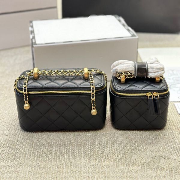 

Ladies' Luxury Hand-Held Small Handbag Fashionable Diamond Grid Single Shoulder Box Bag Leather Chain Crossbody Bag, Bag 4