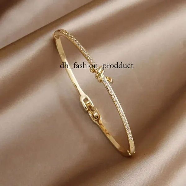 

cart cubic Bangle 2023 Design Knot Open Bangles bracelets for Women Fashion Brand Jewelry Delicate d3c