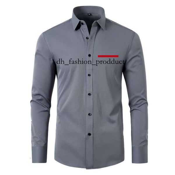 

praded Designer men's shirt classic prafa men's long sleeved padel T-shirt men's polo shirt men's business casual shirt luxurious fabric simple style bf2, Shirt7