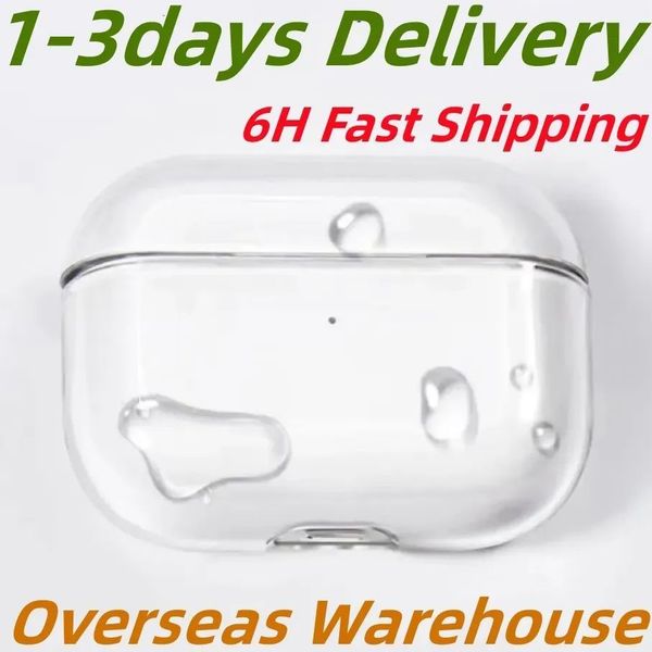 

USA Stock for Apple AirPods 4 Headphones AirPods Pro 2 3rd Accessories Silicone Protective Air Pods2 Pro Cover Airpodspro Silicone Case TPU HEAD