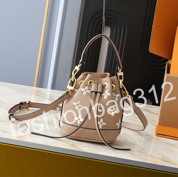 

Designer bags mini bucket bags vintage printed letter bags luxury bags high-quality genuine leather shoulder bags women's single-shoulder bags crossbody bags, #2