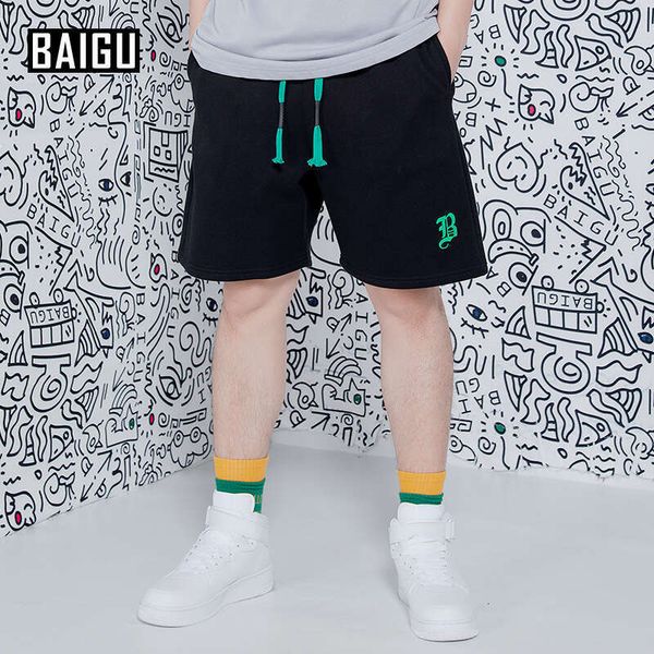 

2024 Summer 350g Five-point Street Trend Men's Casual Pants Printed Shorts, Black