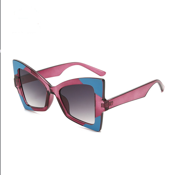 

New style personalized butterfly-shaped colored frame sunglasses - European cat-eye modern UV-protective sunglasses