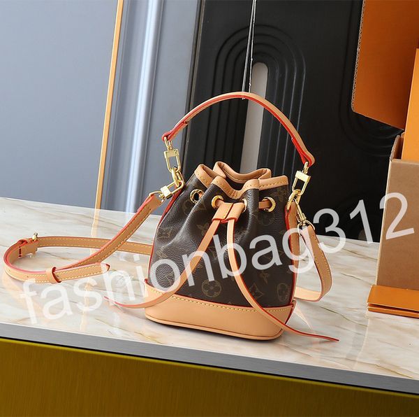 

Designer women's bags mini bucket bags, luxury crossbody bags handbags classic patterned clutches high-quality genuine leather shoulder bags storage bags, Brown