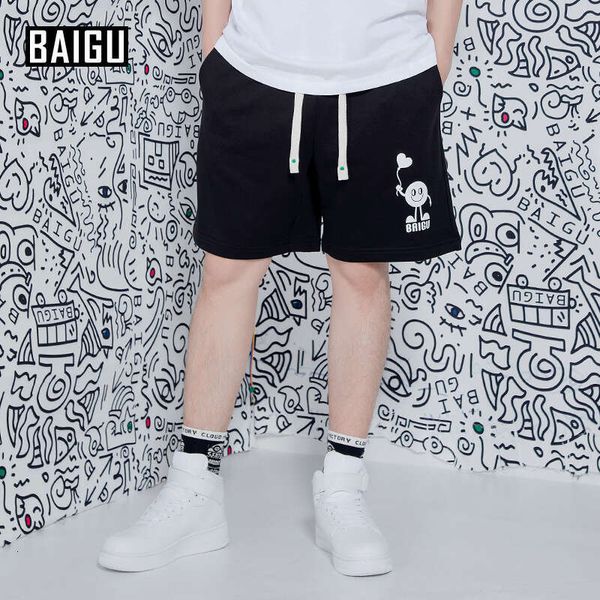 

Printed 2023 Summer 350g Five-Point Shorts Fun Pattern Street Style Men's Casual Letter Pants, Black