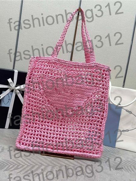 

Beach bag luxury shoulder bag straw shopping bag designer women's bag single-shoulder bag tote bag large-capacity handbag outdoor travel bag, #apricot22x11x22