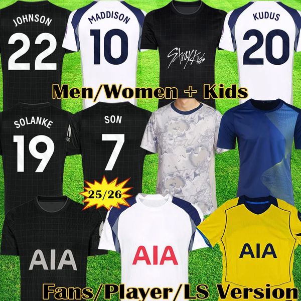 

3XL 4XL 2025 2026 SON RICHARLISON MADDISON TOT Soccer Jerseys COYS KULUSEVSKI SOLANKE Htottenhamsoccer jerseys 24 25 26 JOHNSON THFC Football shirt kit Men kids set, Player third