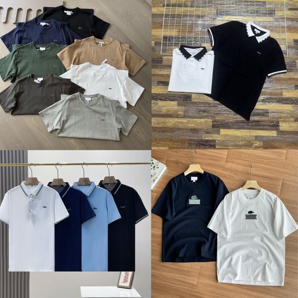 

Men's T-Shirts Designer Classic pure cotton round neck T-shirt | French elegance Polo multiple styles, White