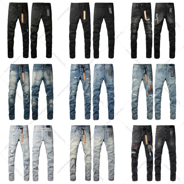 Designer Jeans Mens ksubi Jeans Silm Jeans Ripped High Street Jeans Retro Paint Spot Patch Hole Denim Streetwear Pant